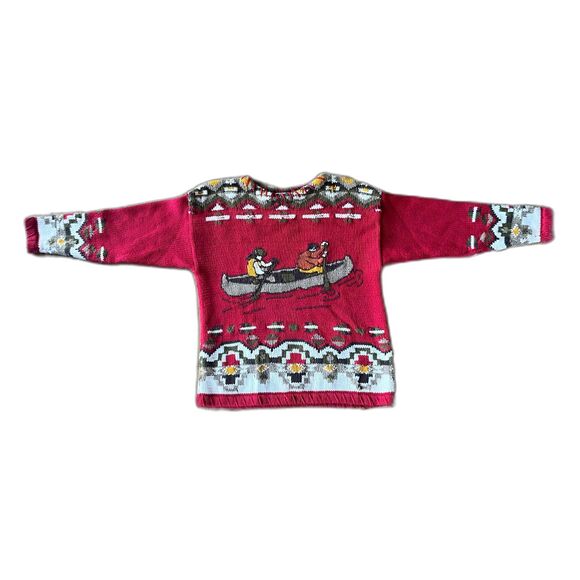 Vintage Chaus Sport Canoe Paddle Preppy Pullover Wool Sweater   Mens Size Medium - Picture 3 of 9
